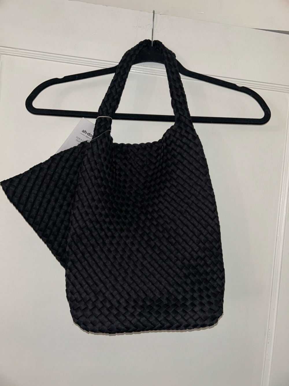 ah-dorned by New York Black Woven Tote Bag - Women